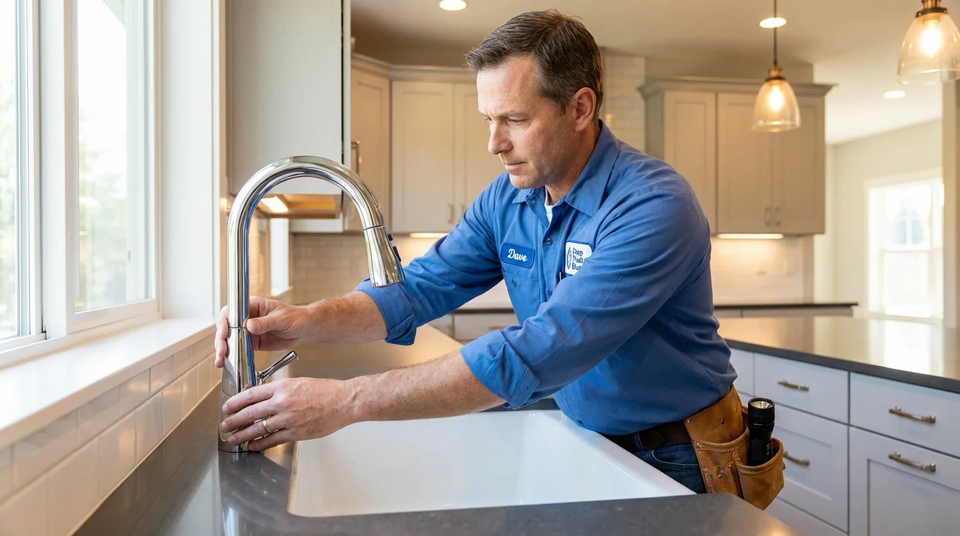 Kitchen faucet installation by Johns Plumbing LLC in Sikeston